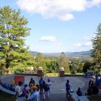 campus with hills in distance